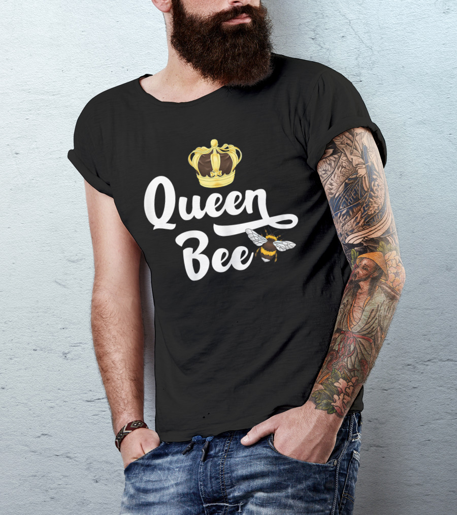 Queen Bee Mother's Crown And Bumblebee T-Shirt