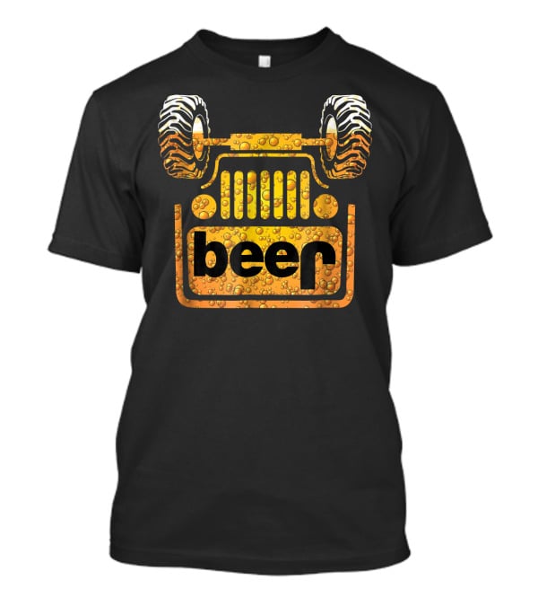 Wrecked Jeep Beer Bubbles And Tires T-Shirt