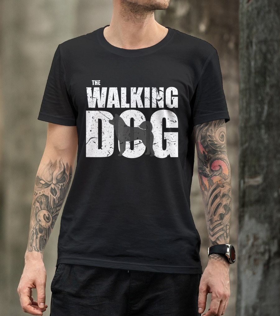 The Walking Dog Akita Dark Version Funny Cut T-Shirt