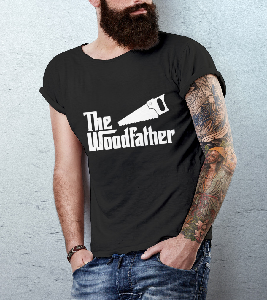 The Woodfather Saw Woodworking Carpentry T-Shirt