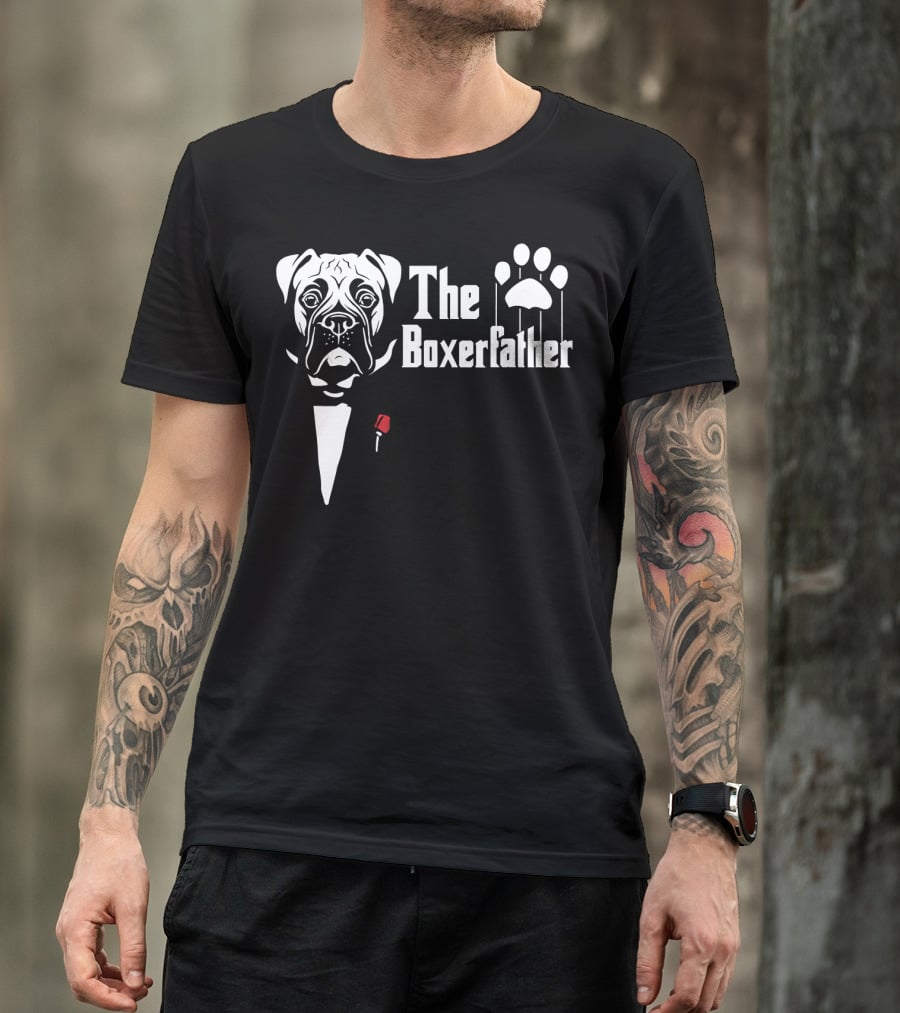 The Boxerfather Funny Boxer's Dog Paw Puppet T-Shirt