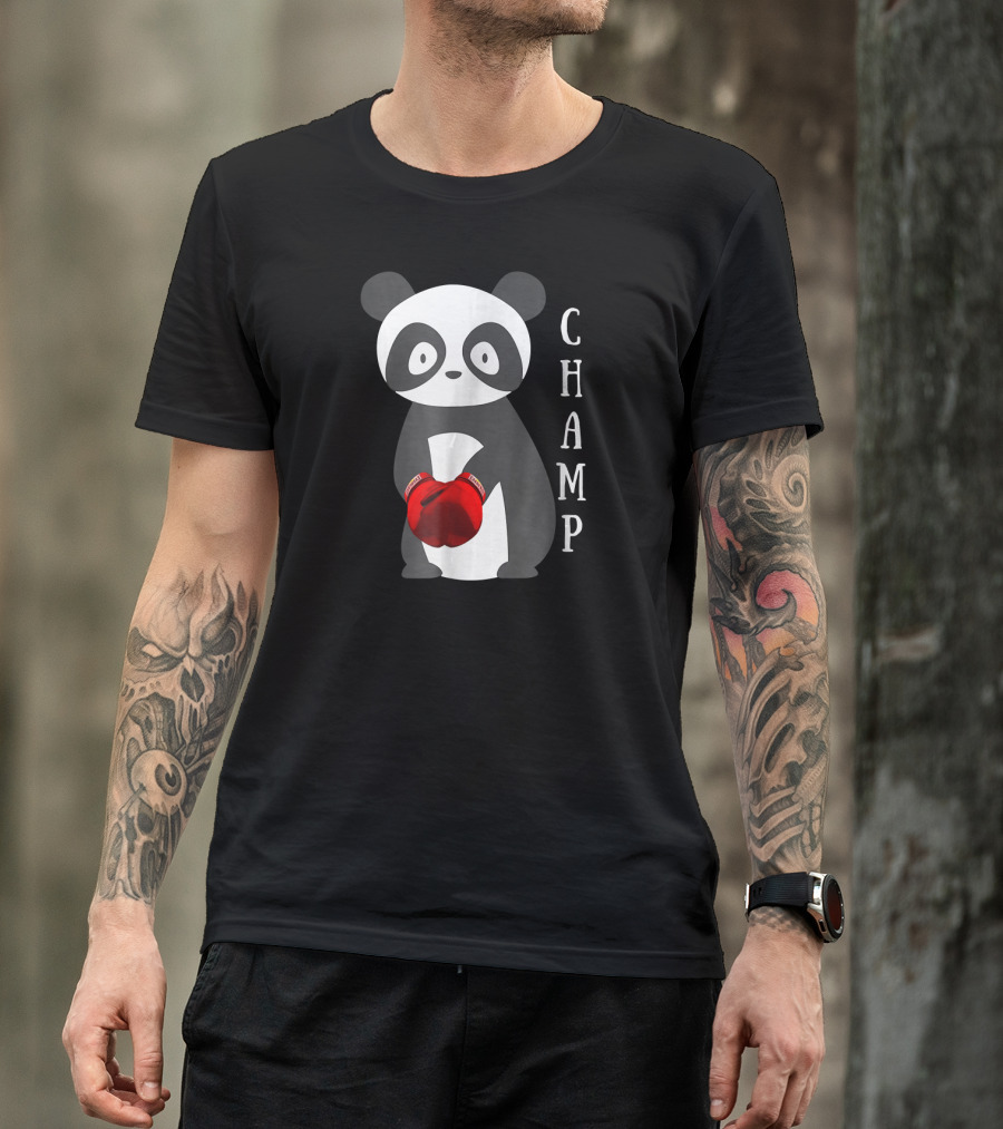 Champ Boxing Panda Animal T-Shirt
