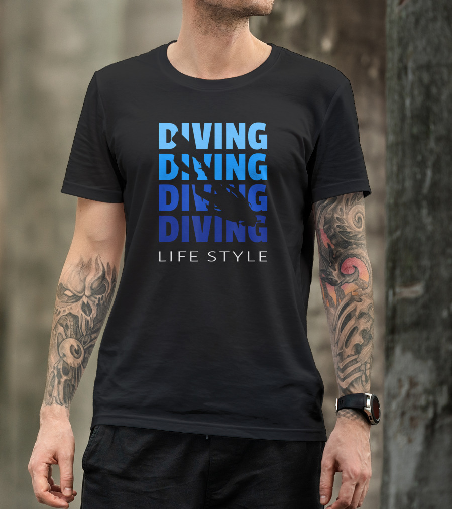 Diving Life Style Scuba Diving Gear Equipment T-Shirt