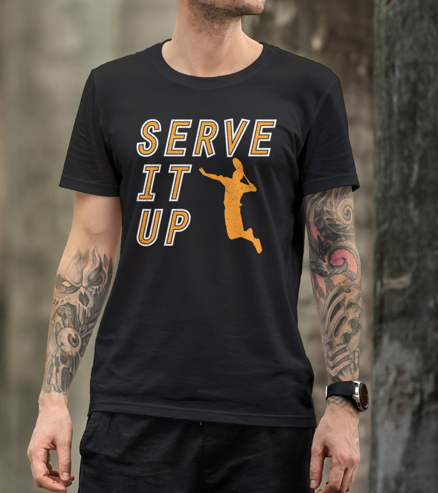 Serve It Up Badminton Summer Sports Player T-Shirt