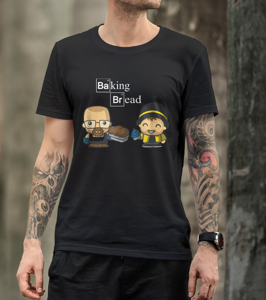 Baking Bread Funny Cartoon Characters T-Shirt