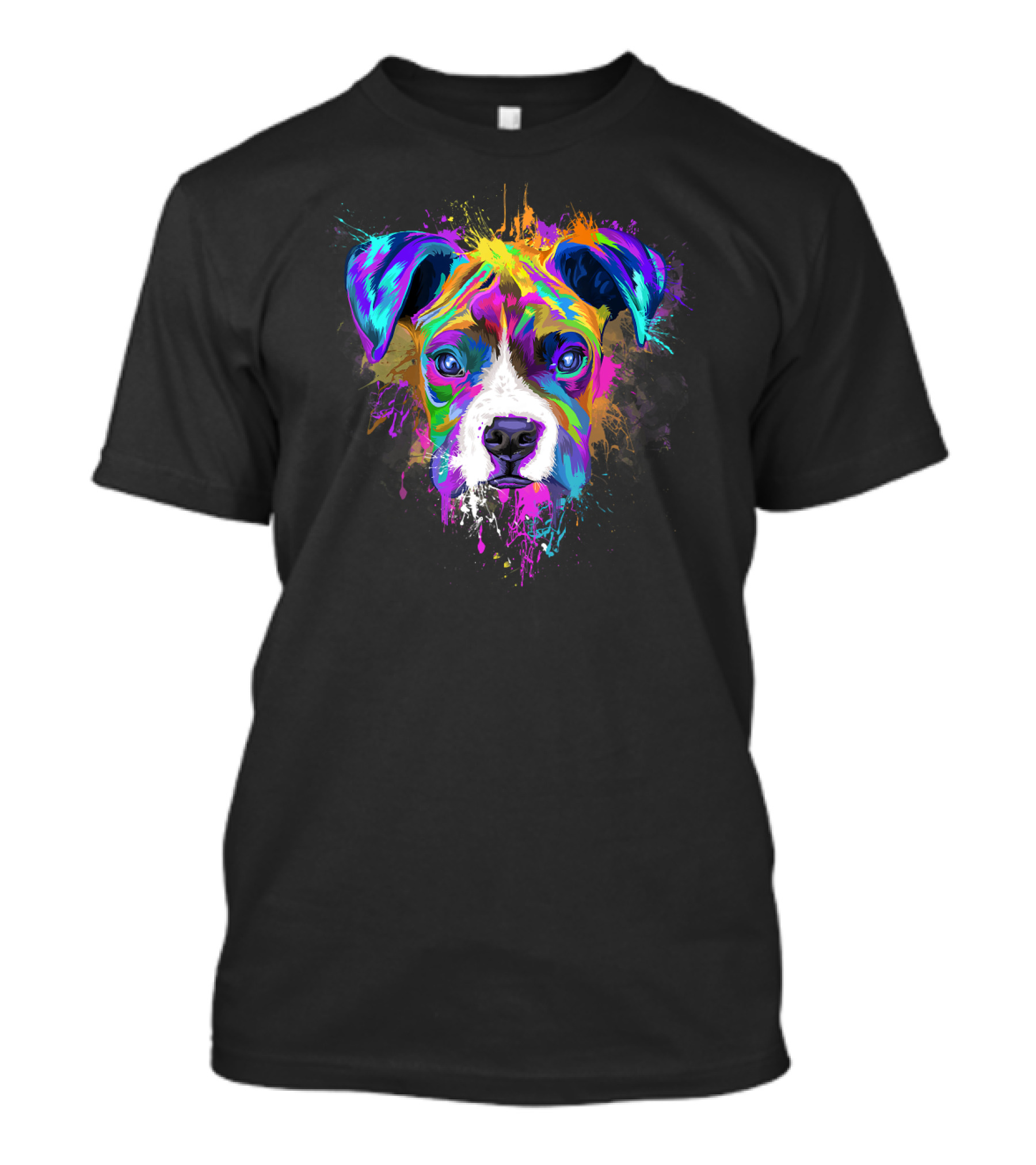 Colorful Splash Boxer Dog Pup Lover T-Shirt