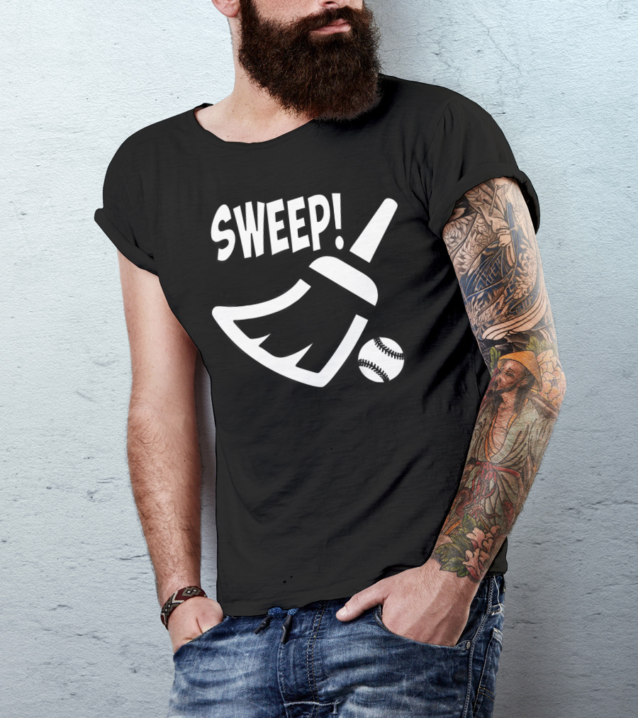 SWEEP Baseball Broom And Ball T-Shirt