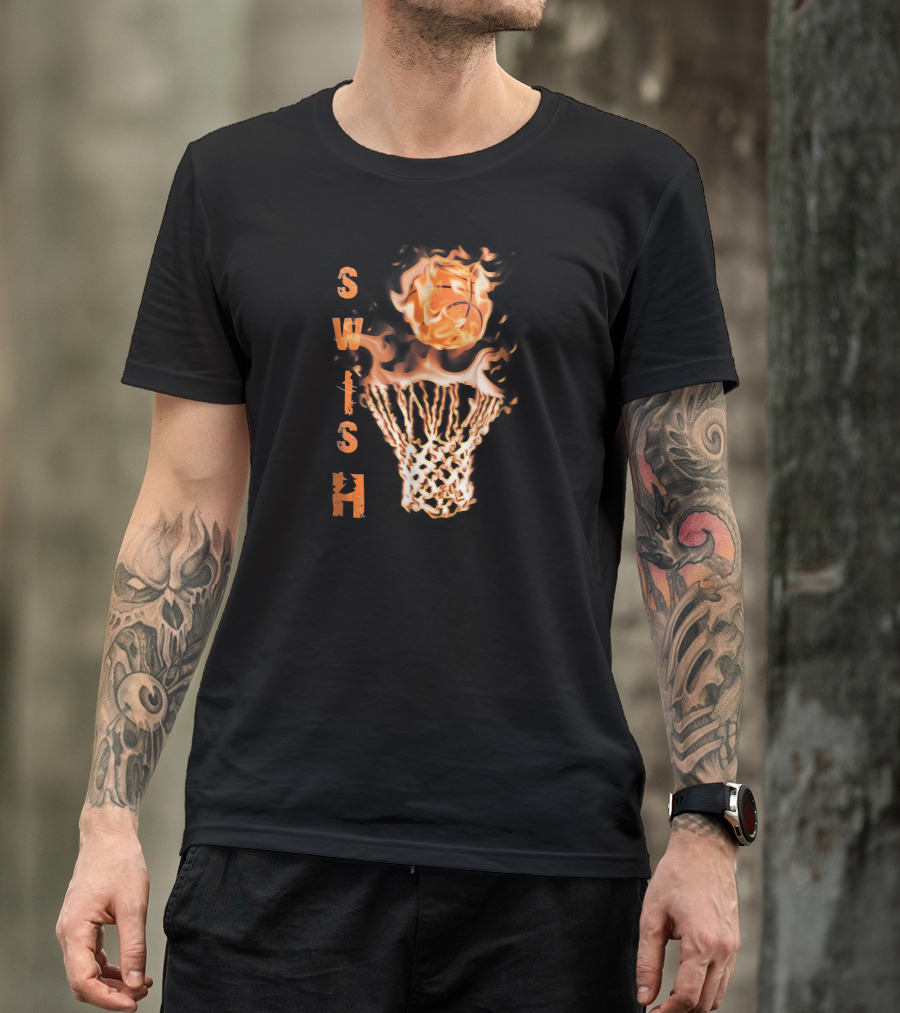 Swish Basketball Flaming Dunk T-Shirt