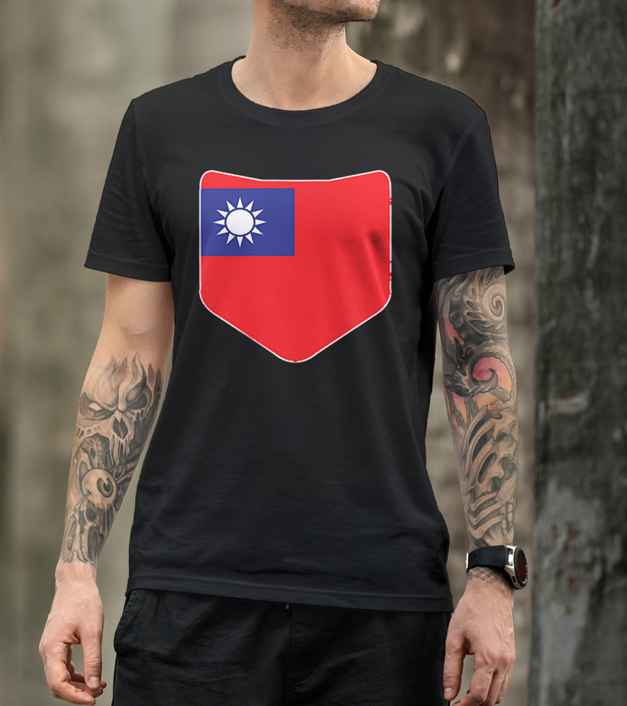 Taiwan Flag Pocket T-Shirt