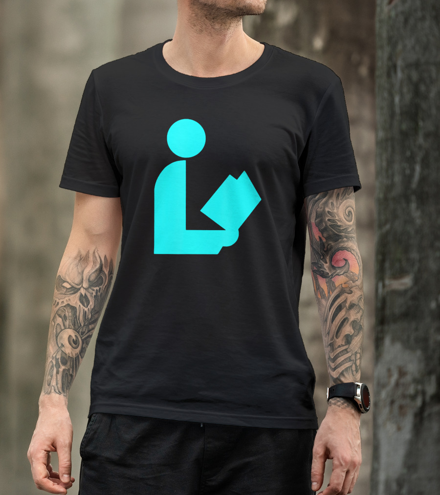 TealAqua Library Icon Road Sign Librarian Summer T-Shirt