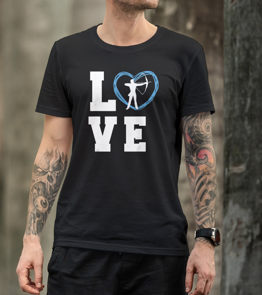 I LOVE ARCHERY Uncle Heart Arrow T-Shirt