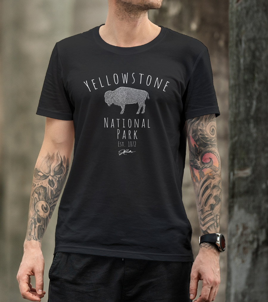 Yellowstone National Park Est. 1872 JCombs Buffalo T-Shirt