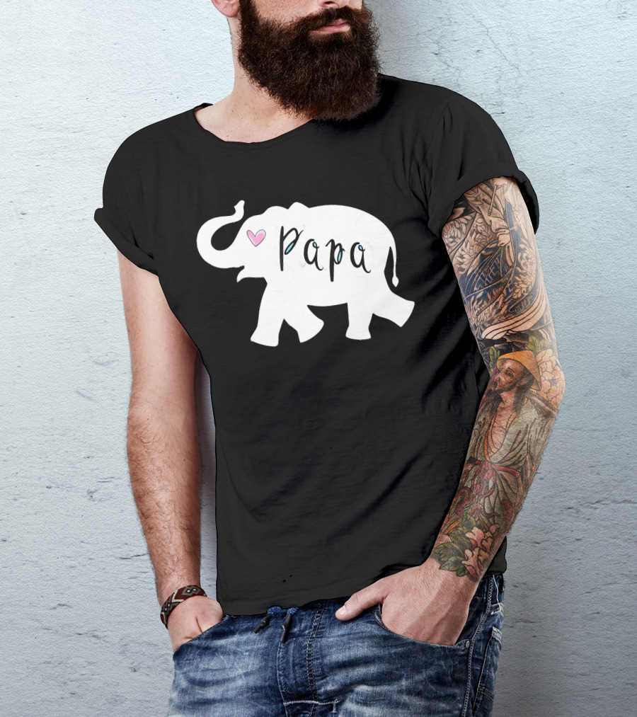 Papa Africa Elephant Father Men's T-Shirt