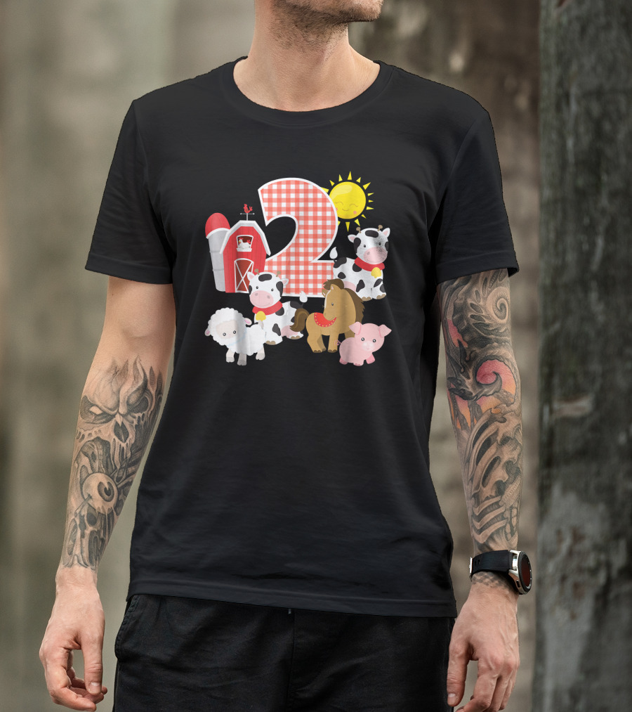 2nd Birthday Farm Animals Nursery T-Shirt