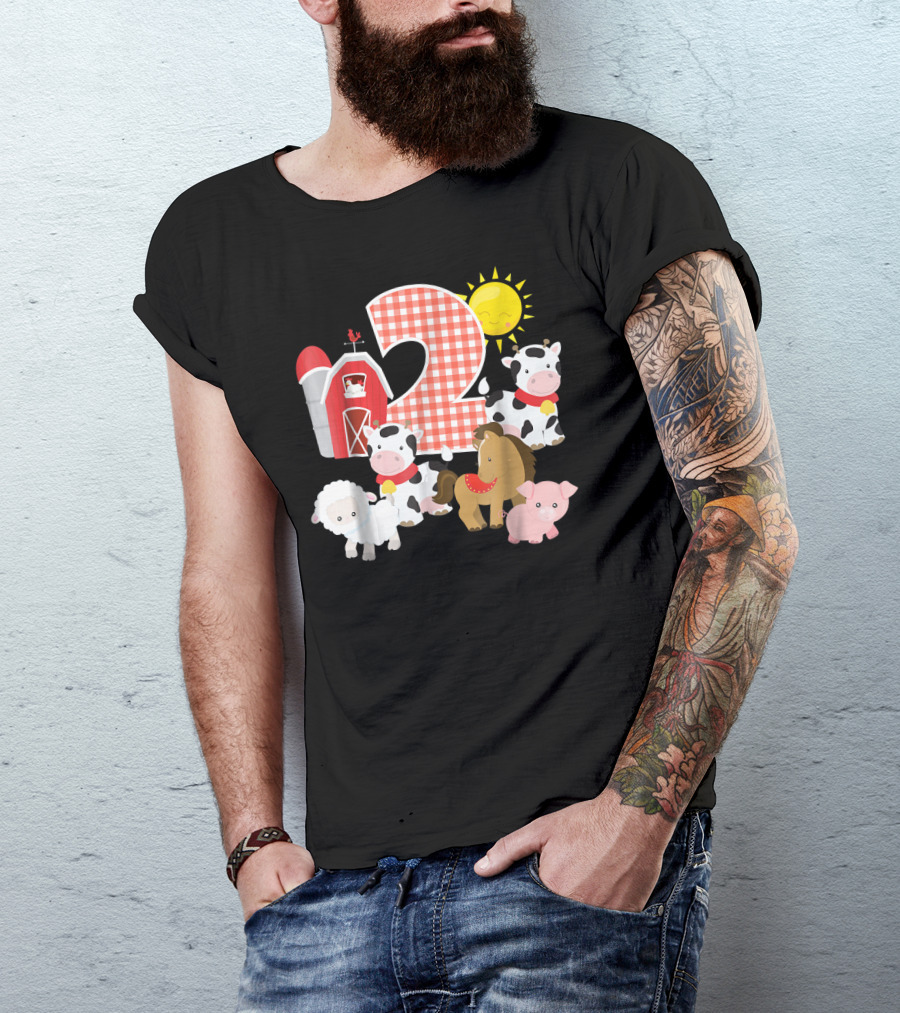 2nd Birthday Farm Animals Nursery T-Shirt