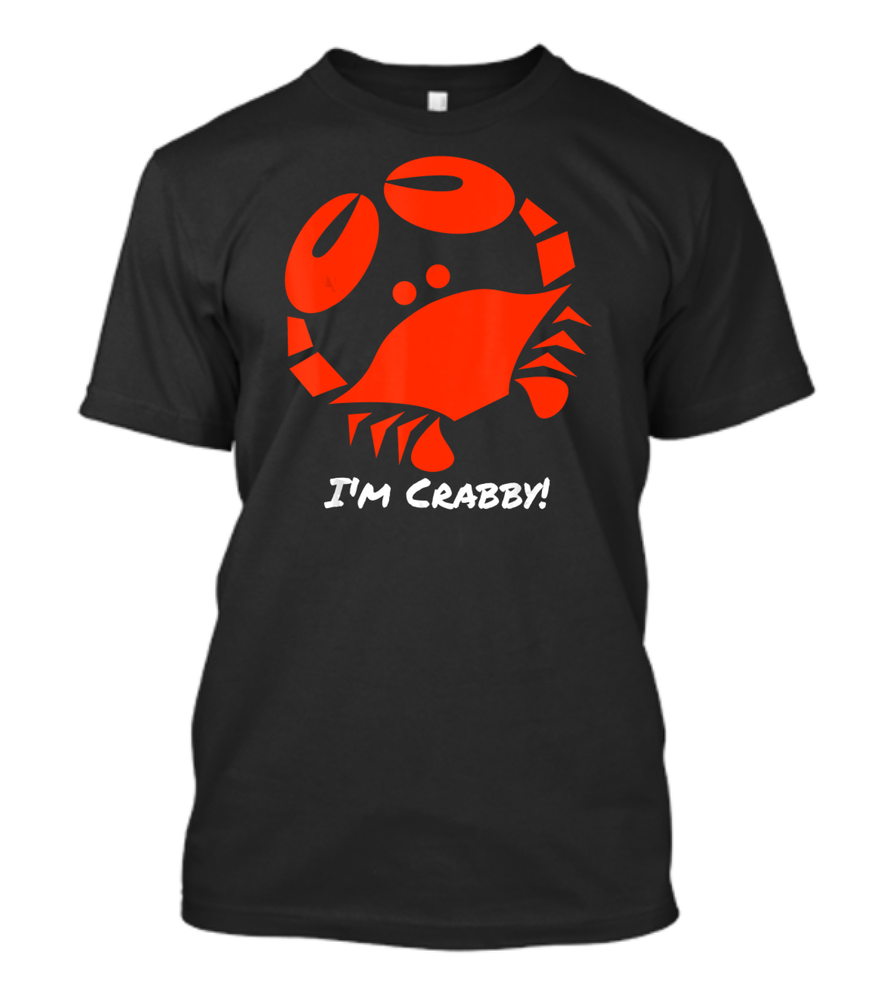 I'm Crabby Funny Crab Red Cartoon T-Shirt