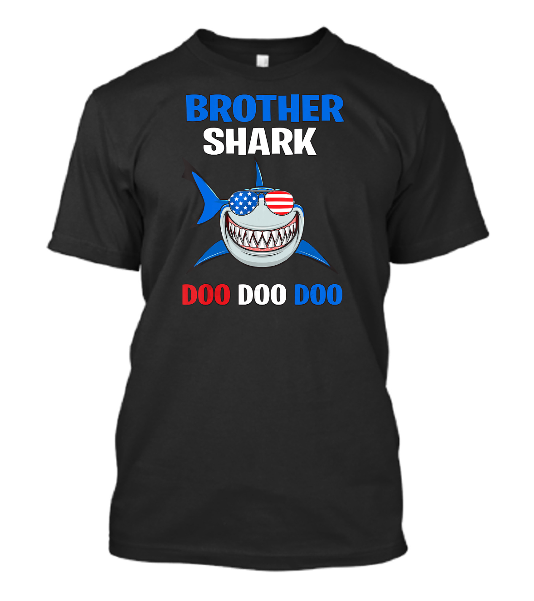 Brother Shark Doo Doo Doo 4th Of July Patriotic Sunglasses T-Shirt