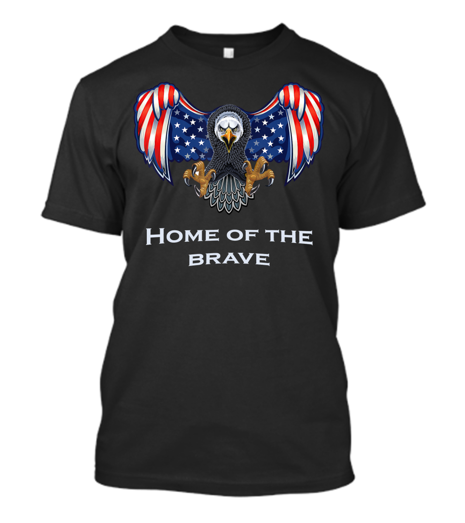 Home Of The Brave American Eagle 4th Of July Patriot T-Shirt