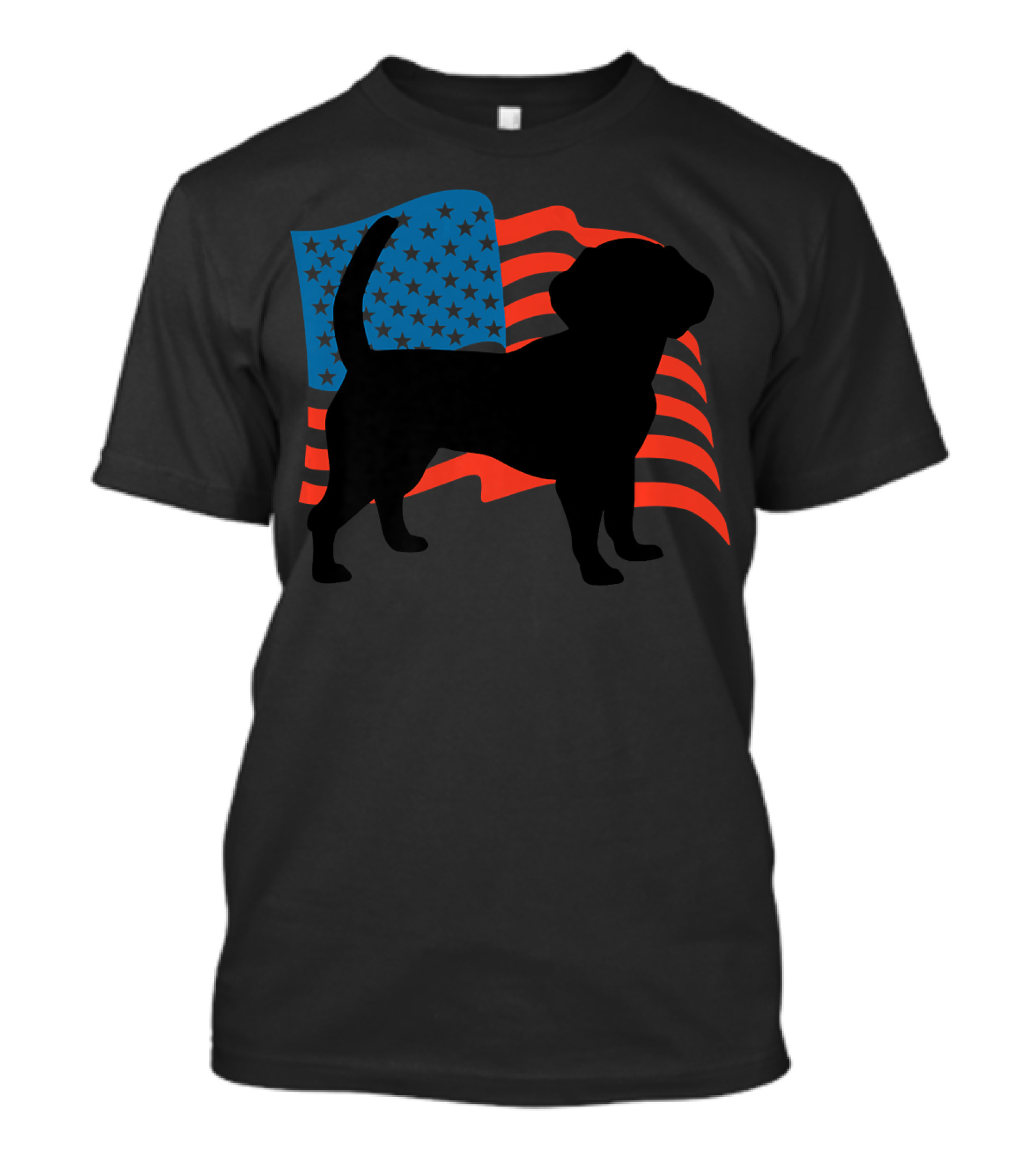 Patriotic American Flag Beagle Dog 4th Of July T-Shirt