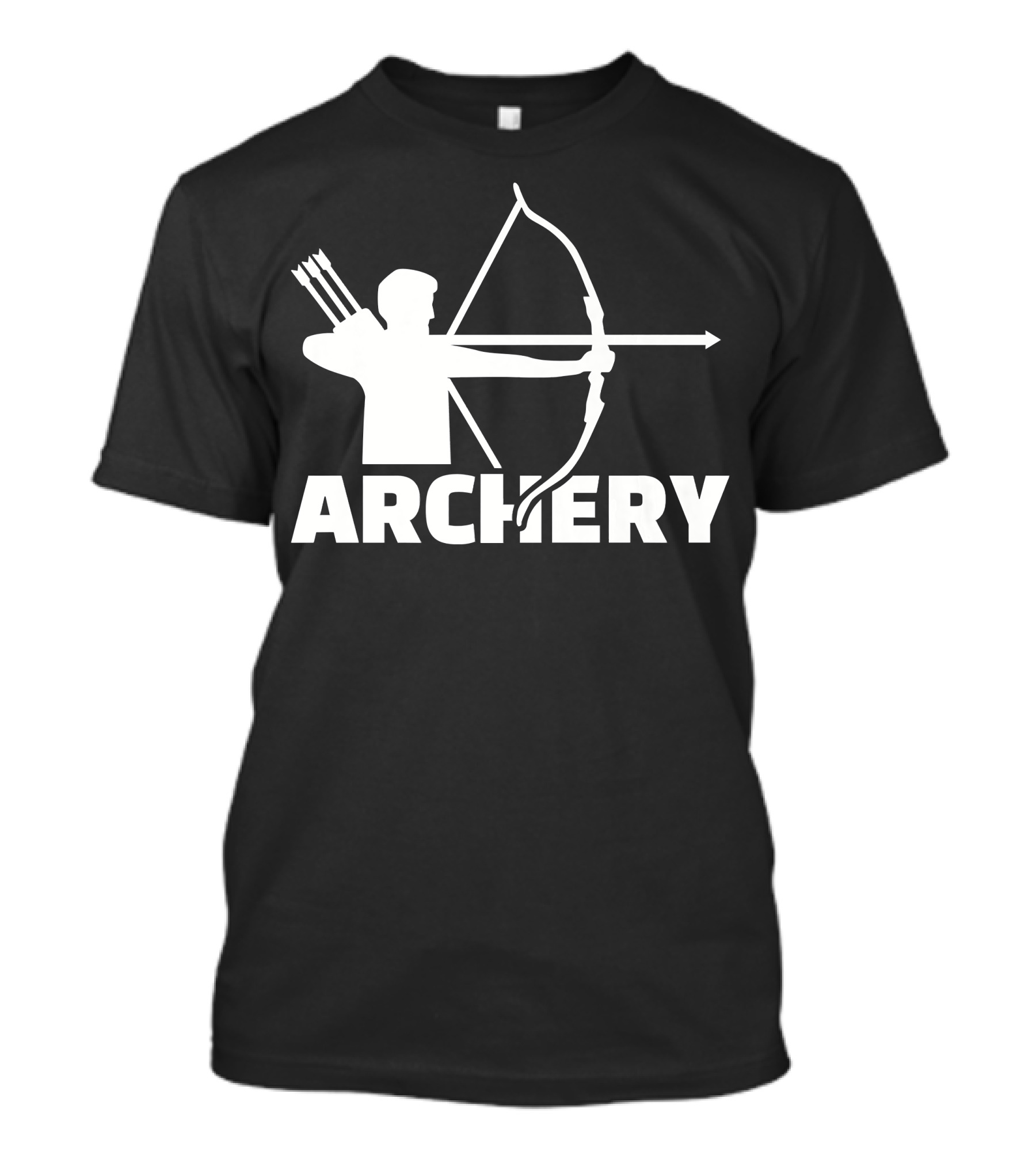 Archery Archer Silhouette Drawing Bow And Arrows T-Shirt