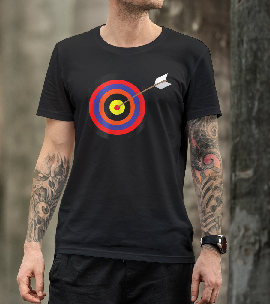 Archery Bullseye Hits The Spot Arrow Target T-Shirt