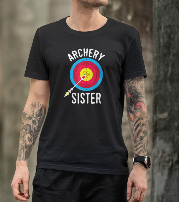 Archery Target Bullseye Sister T-Shirt