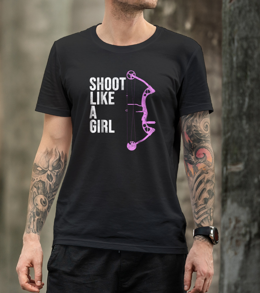 Shoot Like A Girl Archery Bow T-Shirt