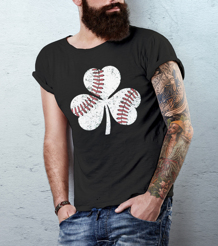 Baseball Shamrock St Patrick's Day Boy T-Shirt