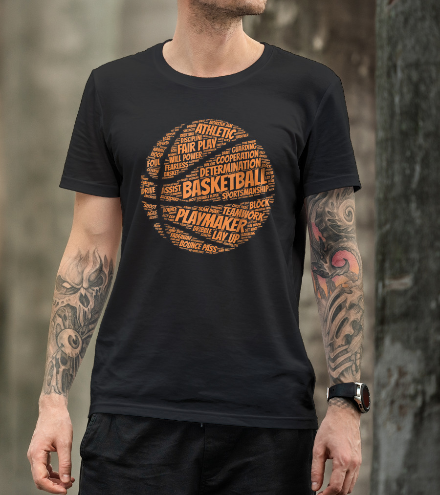 Basketball Athletic Determination Playmaker Dynamic Sportsmanship T-Shirt