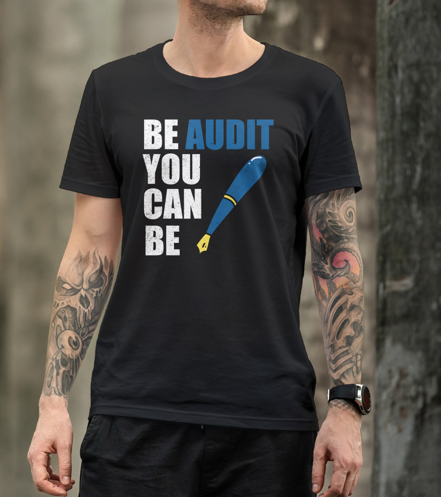 Be Audit You Can Be Funny Accountant Humor Baseball Bat T-Shirt