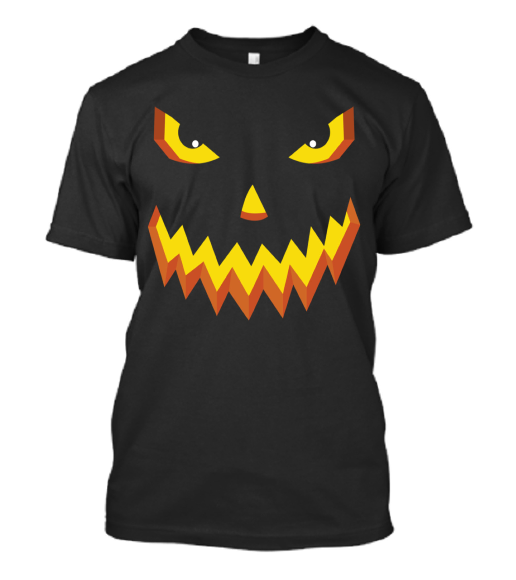 Evil Grinning Halloween Lantern Pumpkin Face T-Shirt
