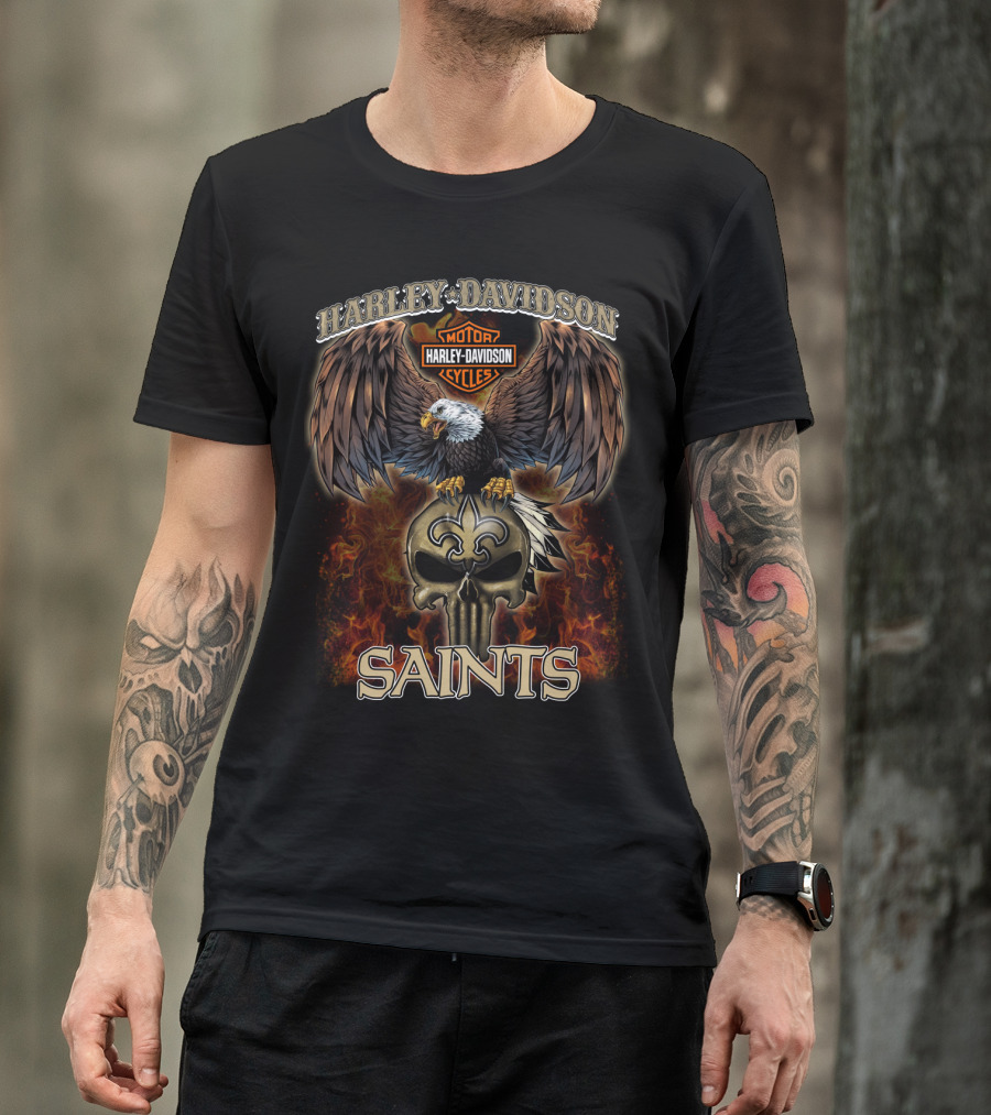Harley Davidson Motor Cycles Saints T-Shirt