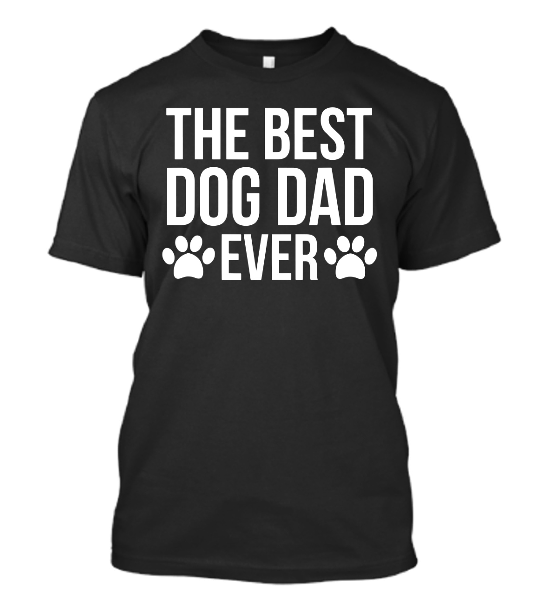 The Best Dog Dad Ever With Paw Print Design For Dog Lovers T-Shirt