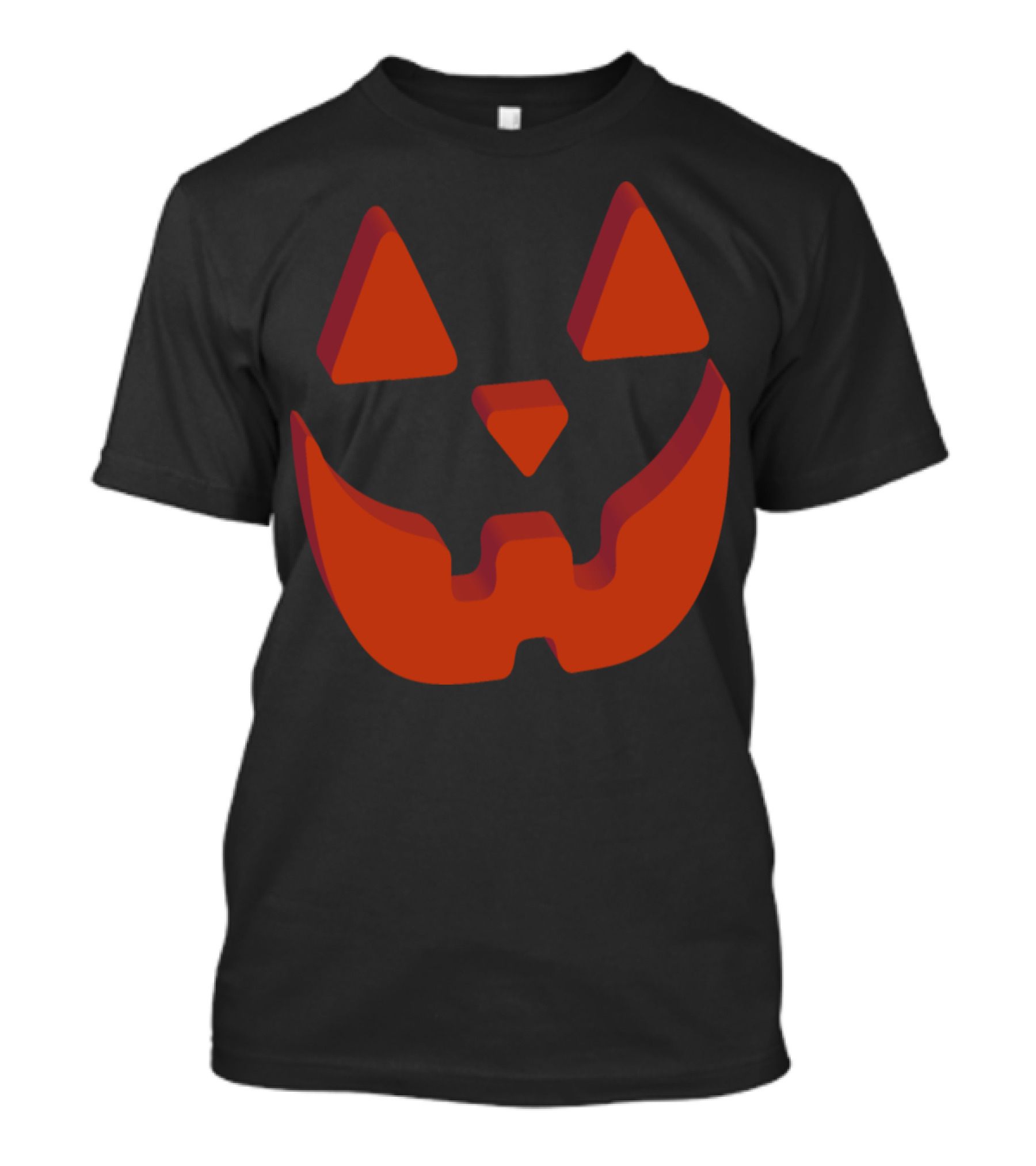 Halloween Grin Pumpkin Cat Scary Face T-Shirt