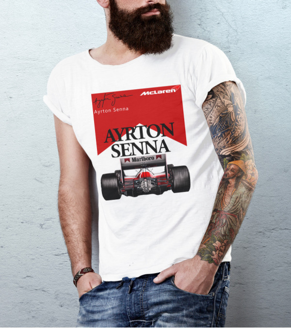 Ayrton Senna McLaren Marlboro Racing Team T-Shirt