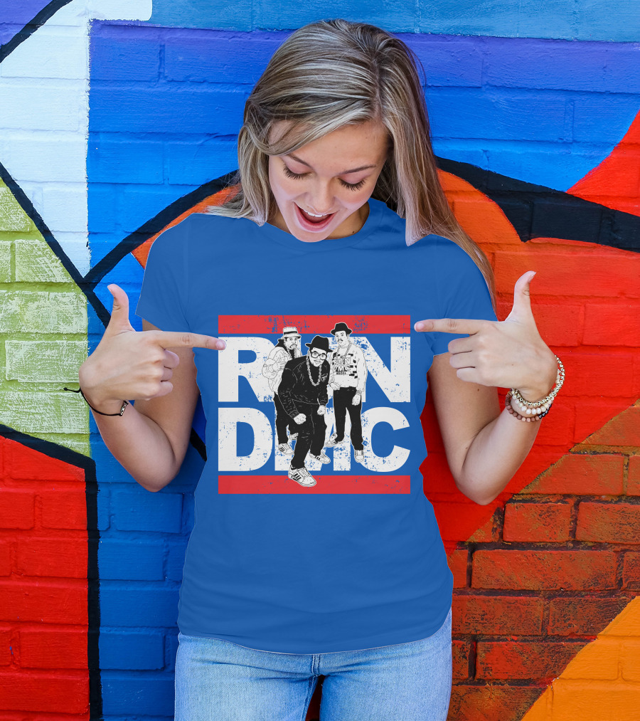 Run DMC 53 Hip Hop Legends Graphic Red Stripes T-Shirt
