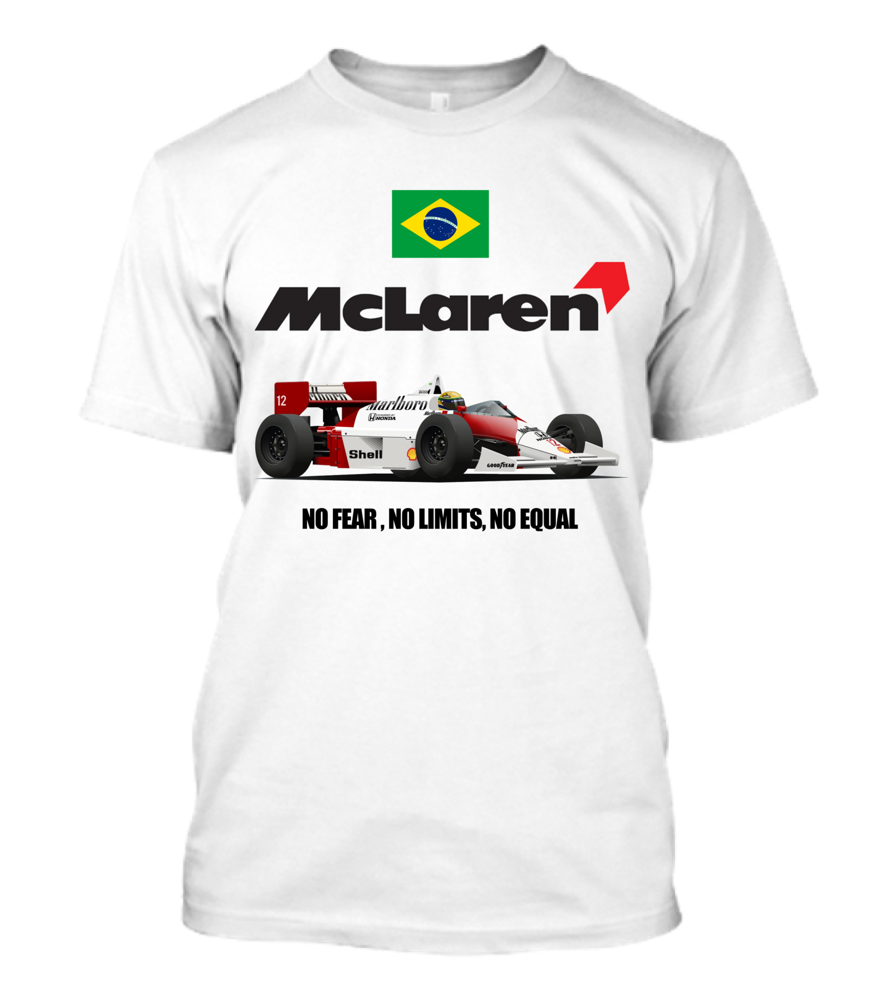 McLaren MP4 Brasil No Fear No Limits No Equal T-Shirt