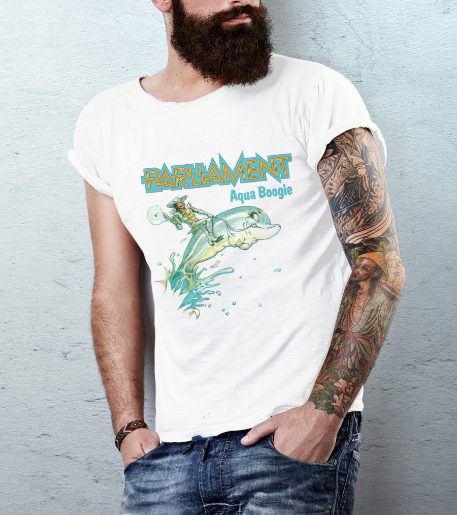 Parliament Aqua Boogie Funkadelic 56 Riding Dolphin T-Shirt