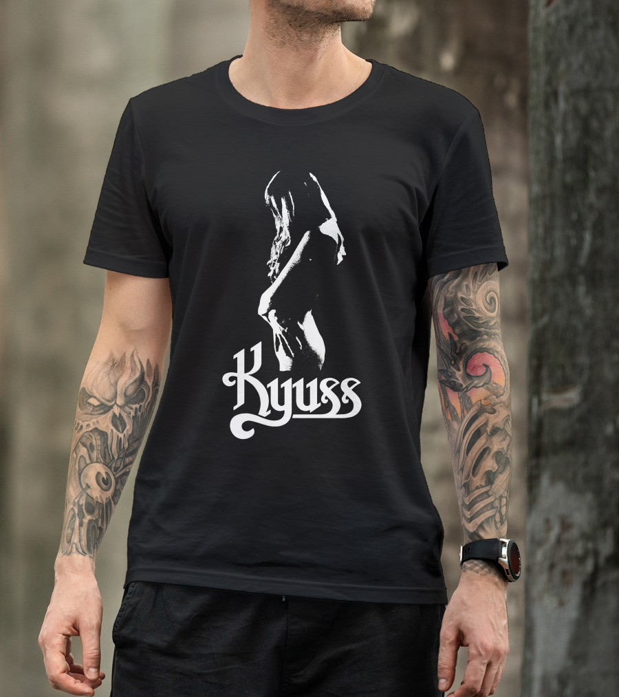 Kyuss Music Band Vintage A Girl Monochrome T-Shirt