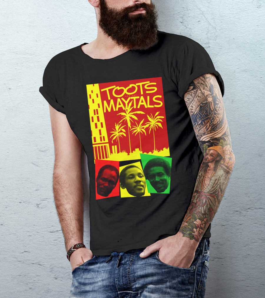 Toots And The Maytals Palm Trees And Faces In Red Yellow Green T-Shirt