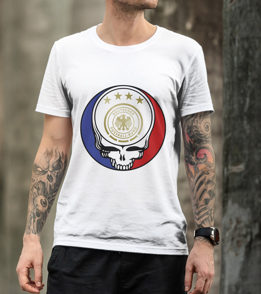 Germany Football Team Deutscher Fussball-Bund Grateful Dead Skull T-Shirt