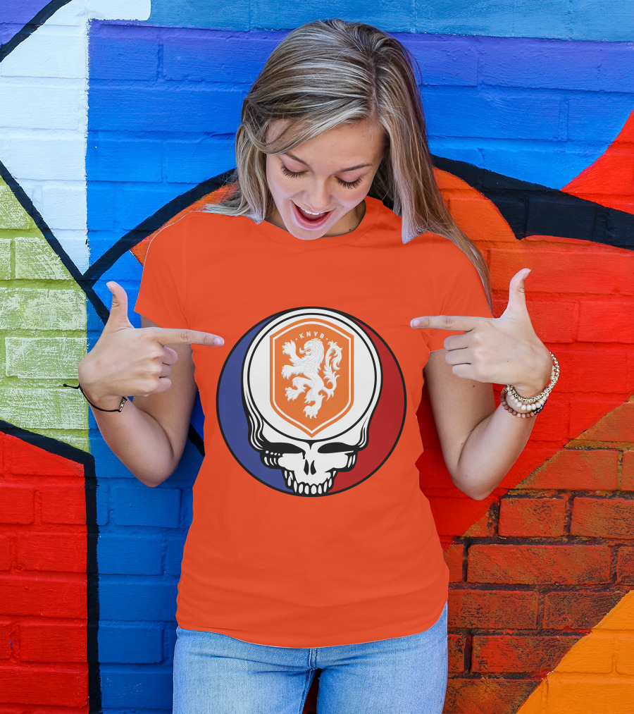 Netherland National Football Team KNVB Grateful Dead Skull T-Shirt