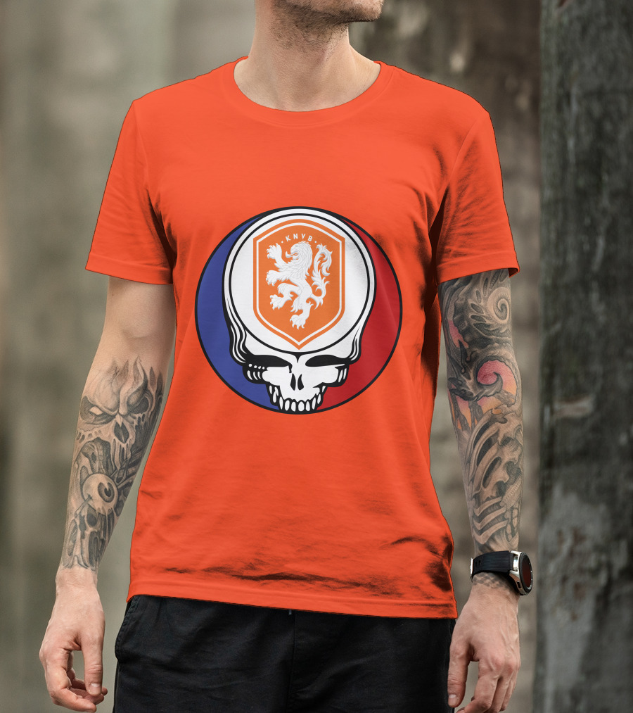 Netherland National Football Team KNVB Grateful Dead Skull T-Shirt