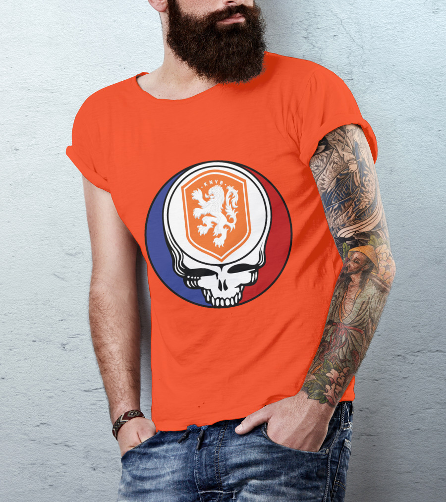 Netherland National Football Team KNVB Grateful Dead Skull T-Shirt