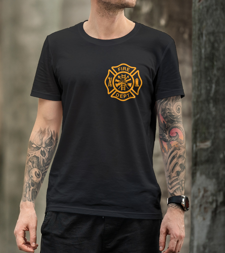 PENNSYLVANIA FIREFIGHTER FIRE DEPT Maltese Cross Emblem T-Shirt