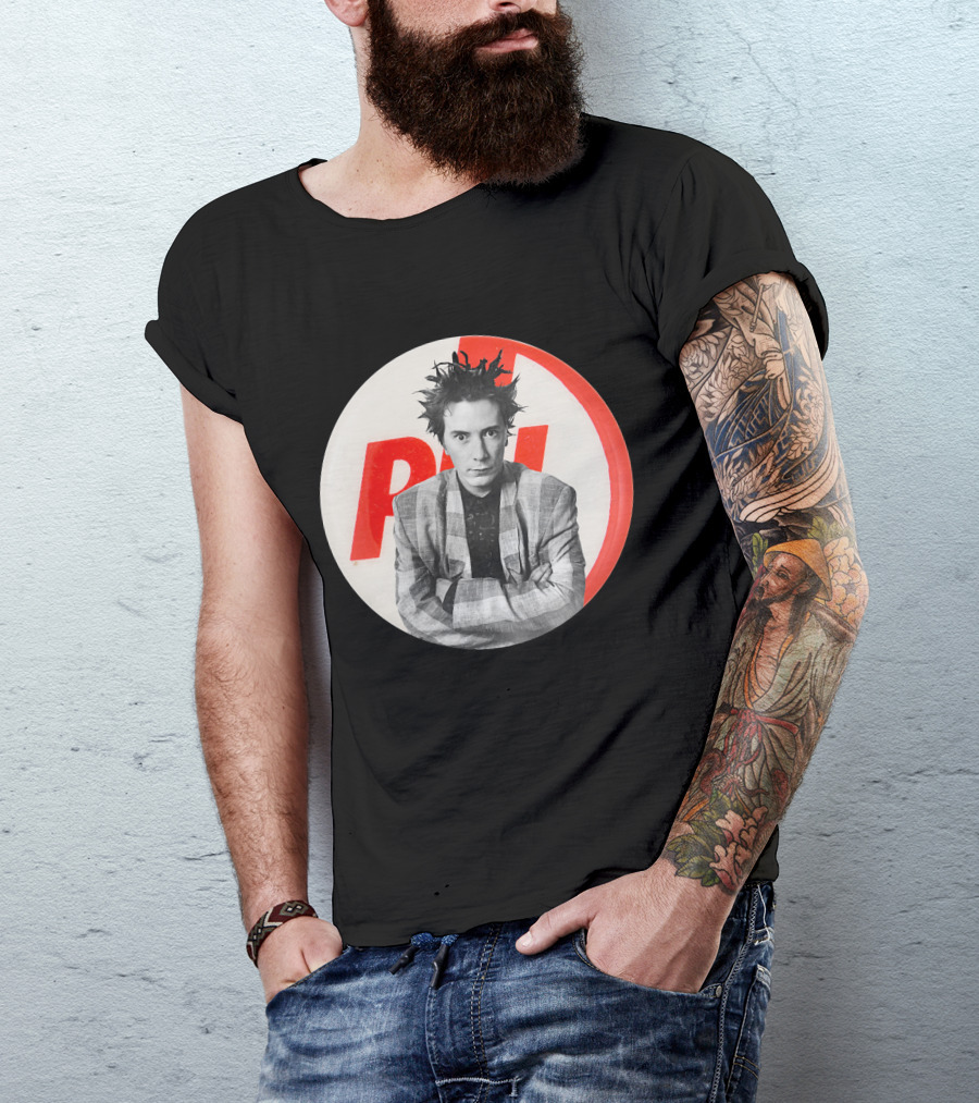Public Image Ltd PiL John Lydon Button Style Plaid Jacket T-Shirt