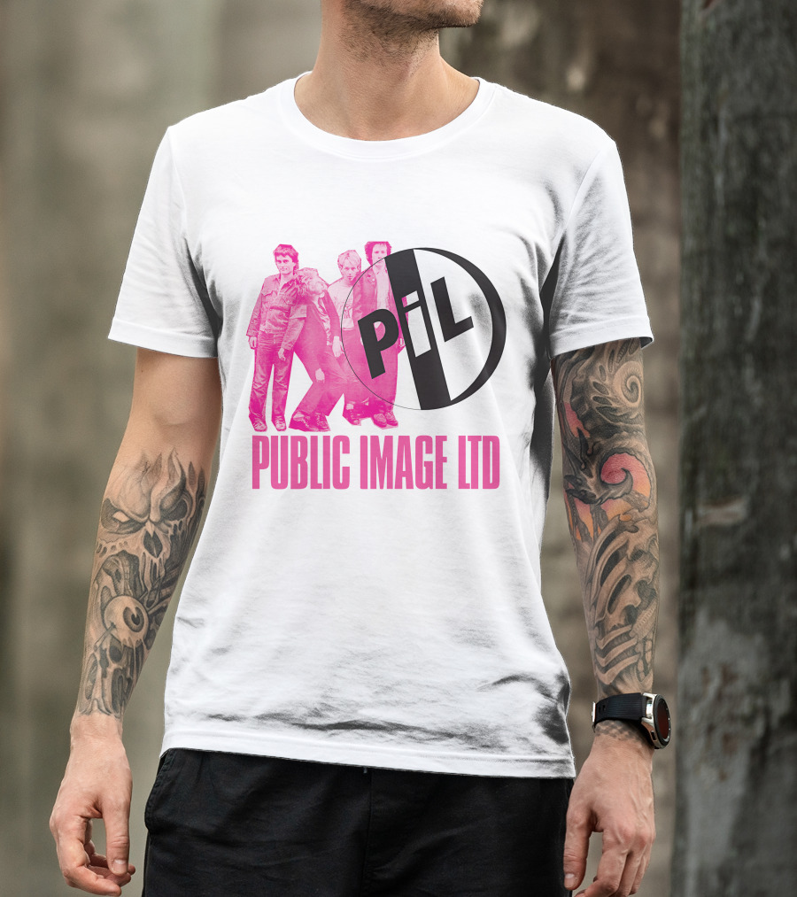 Public Image Ltd PiL Band Logo Pink T-Shirt