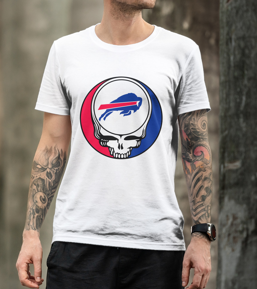 Buffalo Bills Grateful Dead Skull Circle T-Shirt