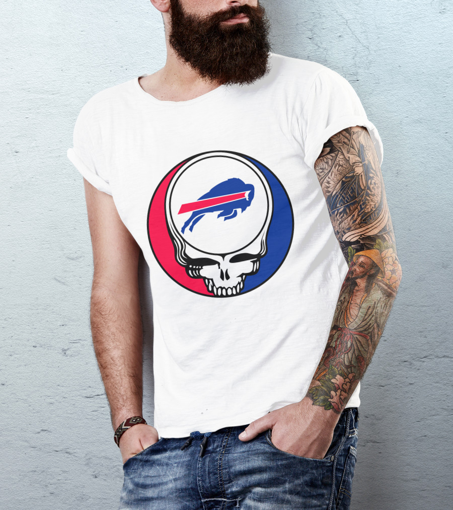 Buffalo Bills Grateful Dead Skull Circle T-Shirt