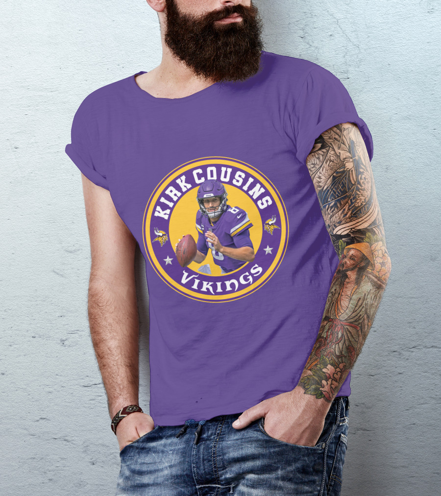 Kirk Cousins Minnesota Vikings Football Quarterback NFL Logo Circle T-Shirt
